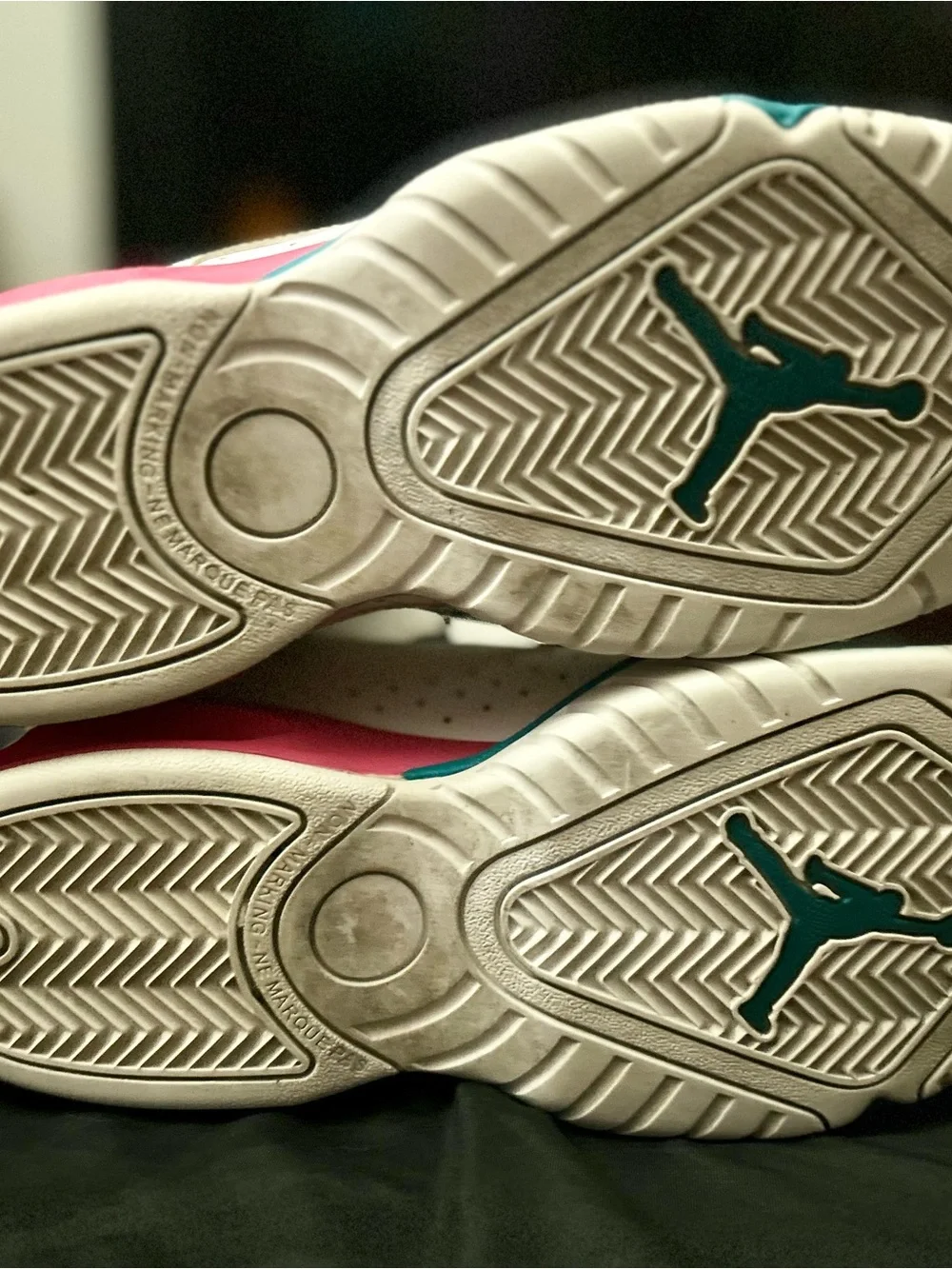 Jordan Men's Athletic Basketball Shoes - White & Teal